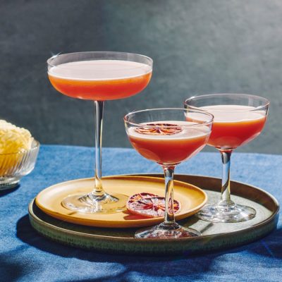 Front view of Blood and Sand Cocktails