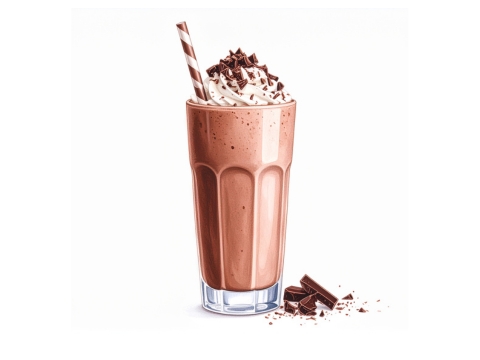 Classic color pencil illustration of a Bushwacker cocktail