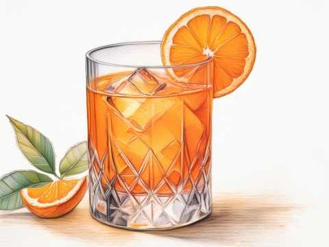 Colour illustration of a Mezcal Paloma