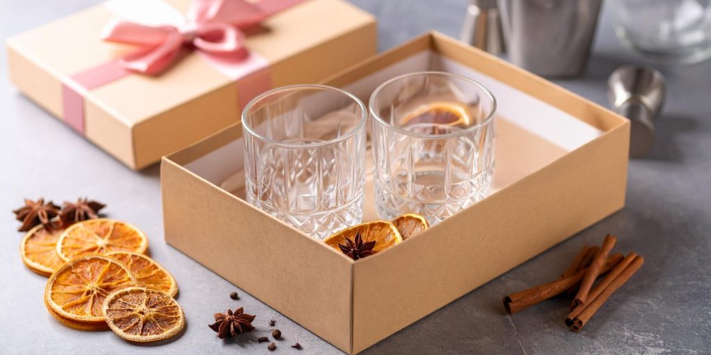 A bourbon cocktail making gift set 