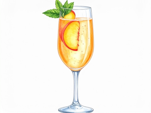 Colour illustration of a Blushing Bride cocktail