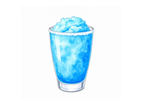 Classic color illustration of a Jack Frost Winter cocktail