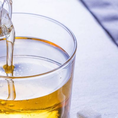 Rich syrup in a glass